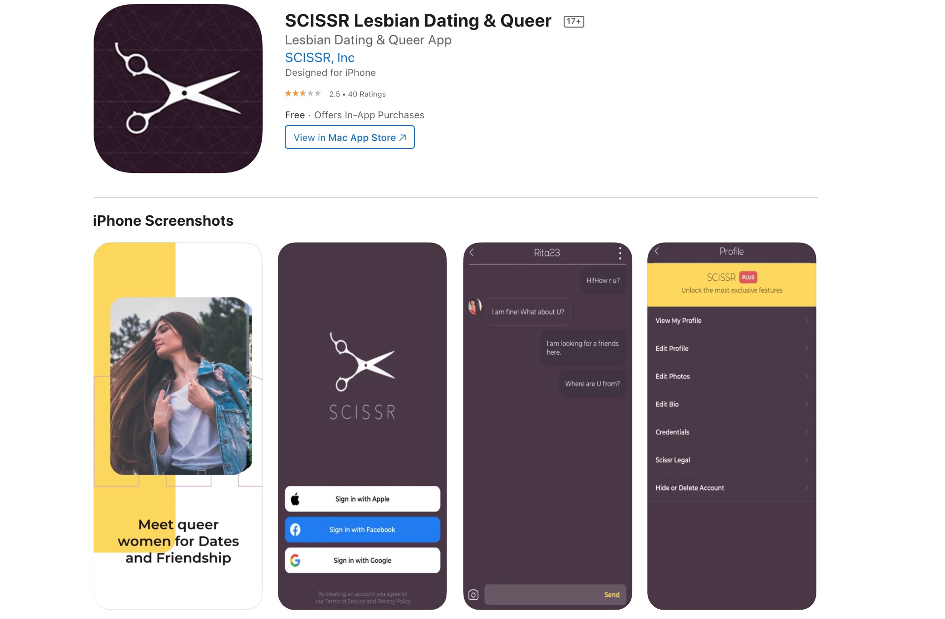 Scissr app